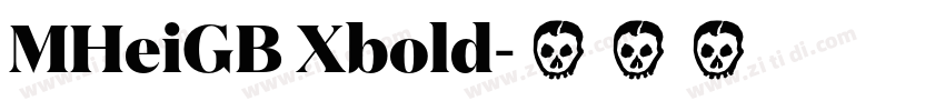 MHeiGB Xbold字体转换